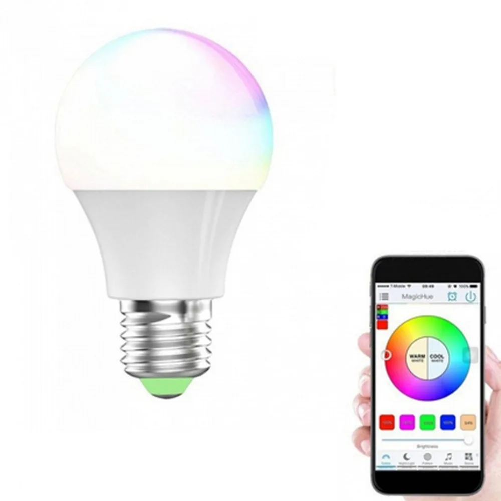 RGBW LED Light Bulb Wifi Remote Control Smart Lighting Lamp Color Change Dimmable for Android IOS Phone | Освещение