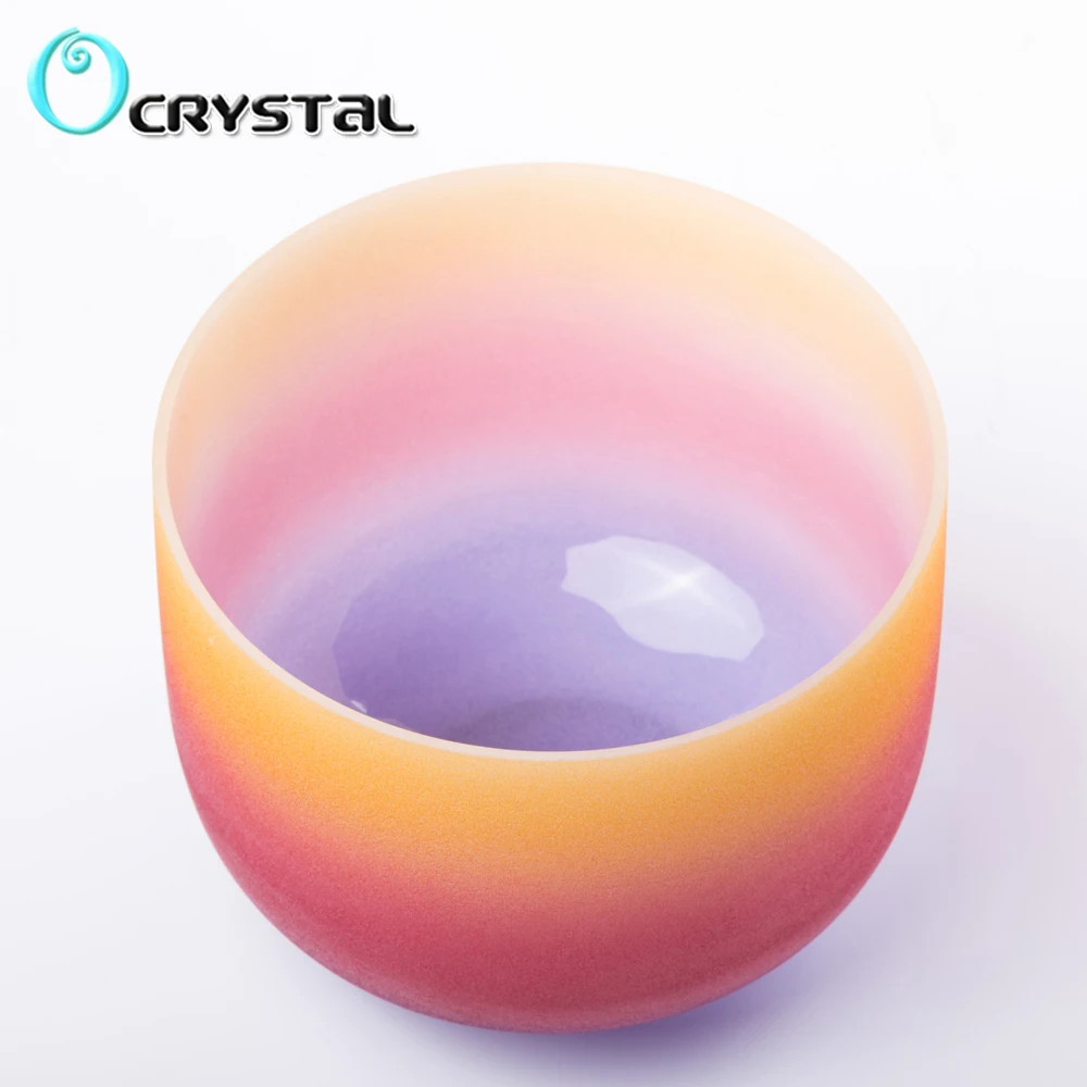 Чакра из плекса 8 дюймов Note E радужная цветная чакра матового кварцевого