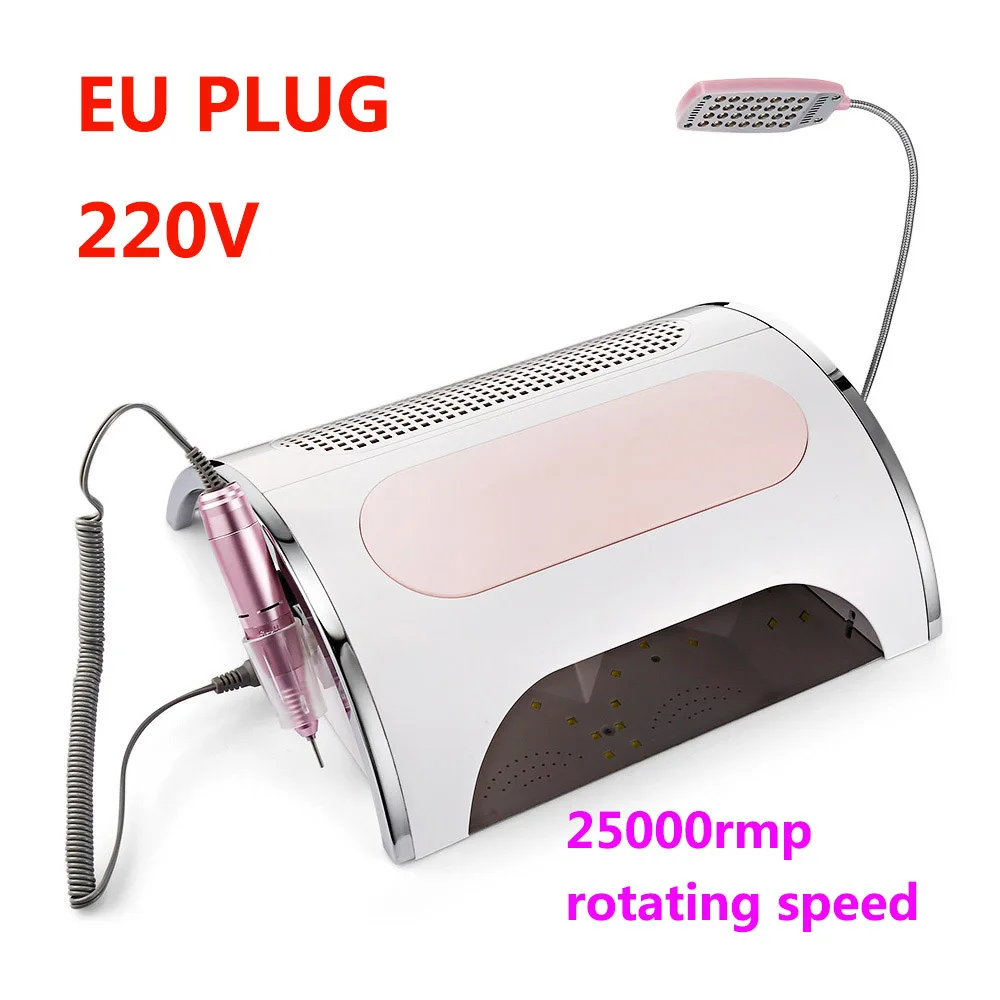 EU PLUG 5 в 1 многофункциональные электронные инструменты для ногтей 36 светодиодов+ встроенные 3 вентилятора+ инфракрасный датчик маникюрные инструменты для ногтей сушилка машина набор - Color: EU PLUG