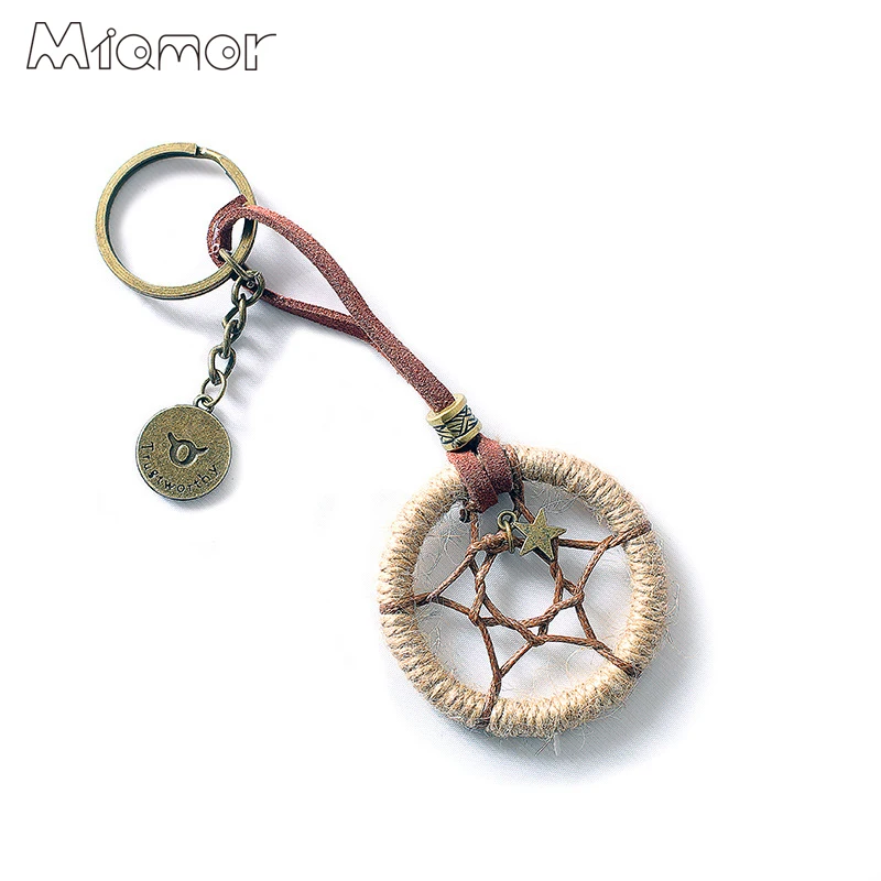 Маленькая бронзовая подвеска MIAMOR с 12 созвездиями мини Ловец снов и ветряные