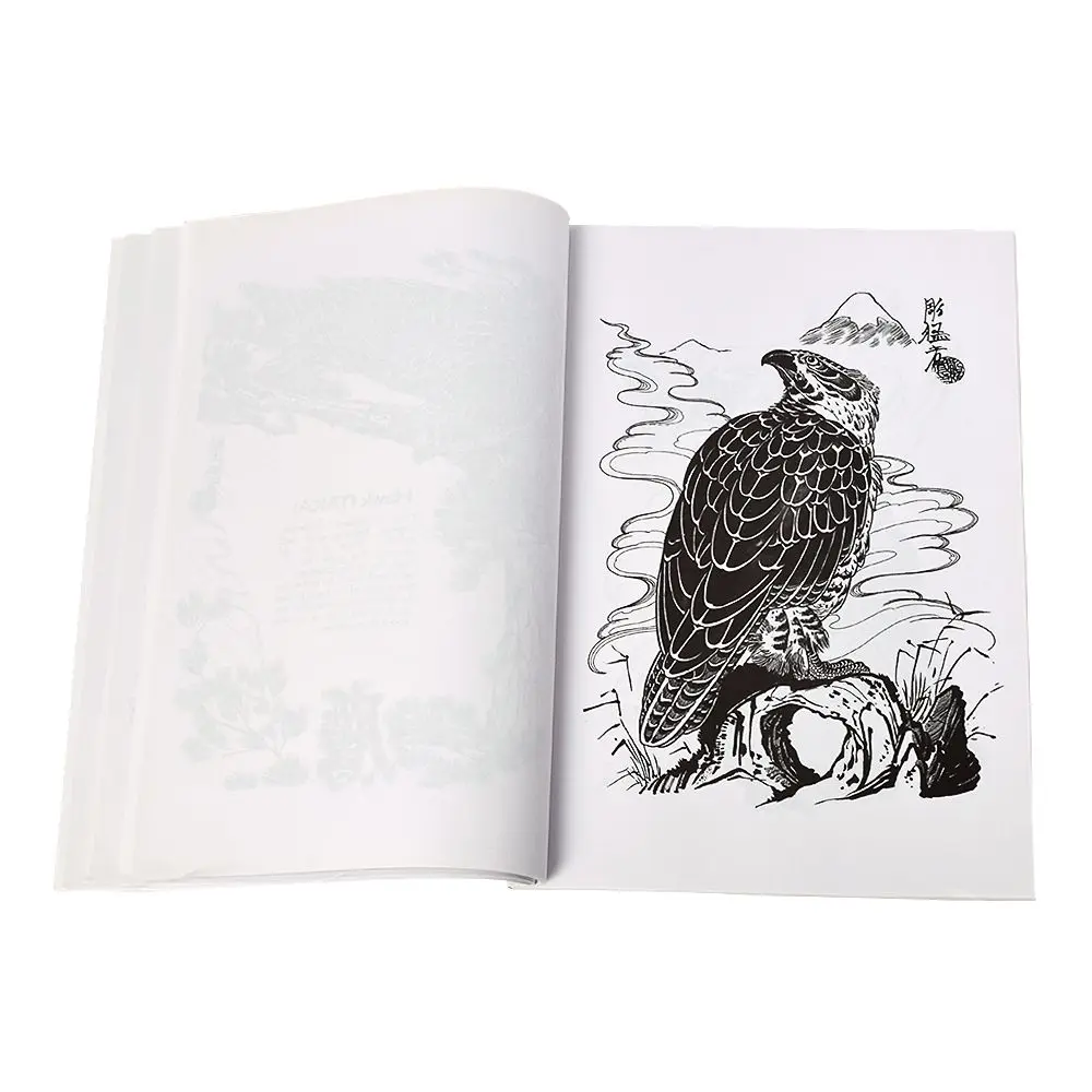 Тату дизайн книга Тигр ястребы змеи чудовище тату рукопись коллекция эскиз 50