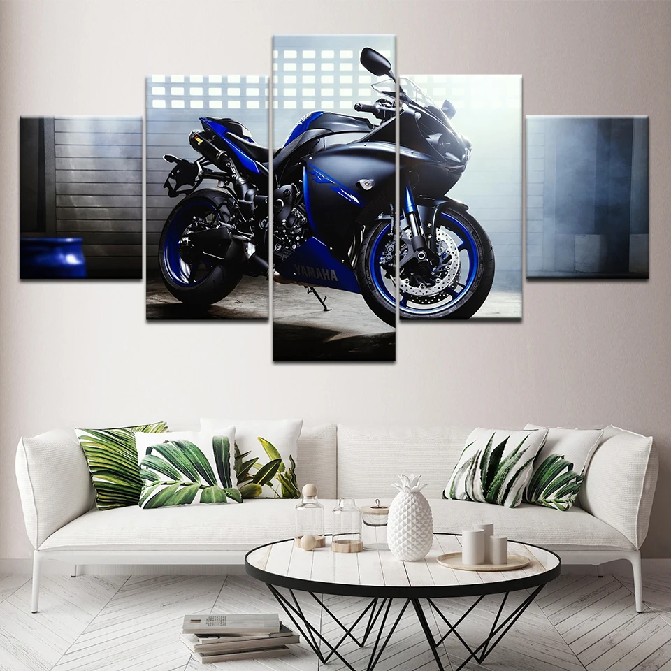 5 шт. холсте мотоцикл плакат картины Wall Art Холст настенные для Гостиная модульный