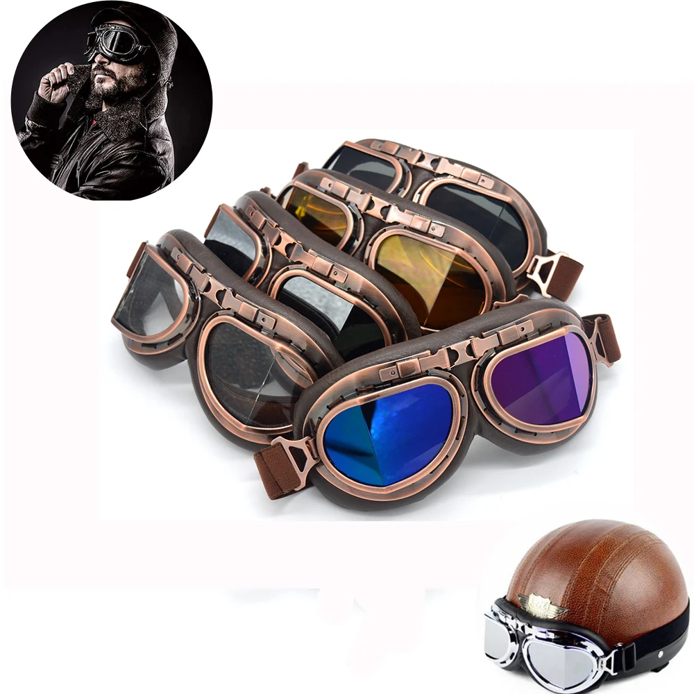 Очки для мотоциклистов evomosa винтажные очки в стиле ретро стимпанк|motorcycle goggles|goggle