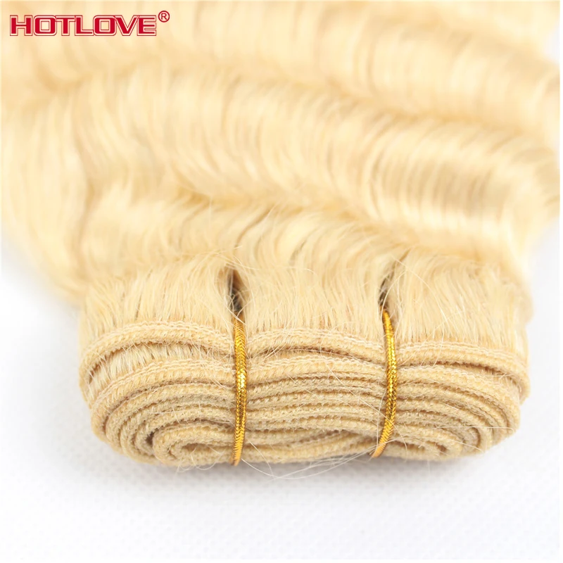 Loose Wave Deep 613 Blonde Bundles With Closure Free Part Malaysian Honey Human Hair Weave Remy | Шиньоны и парики
