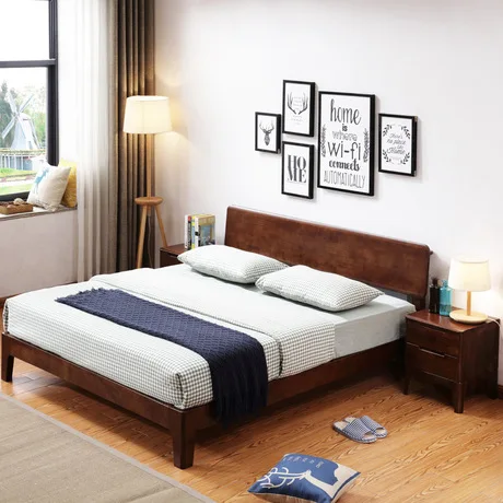 Домашняя кровать мебель для спальни домашняя нордическая простая современная из