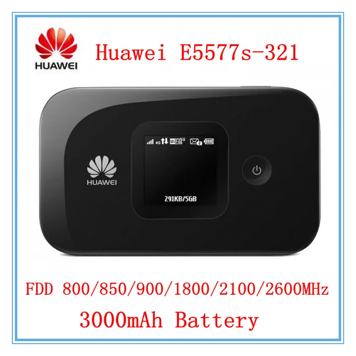 Беспроводной мобильный MiFi модем Huawei LTE FDD800/850/900/1800/2100/2600 МГц 150 Мбит/с 3000 мА/ч с