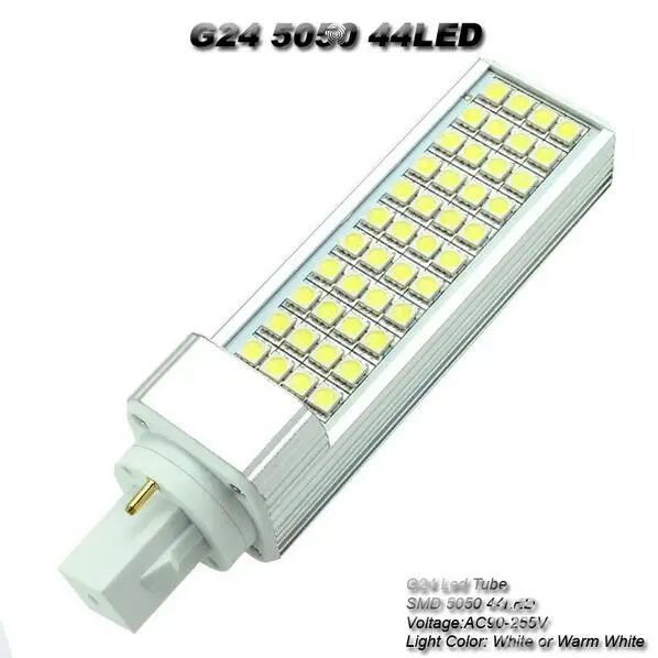 10 шт./лот G24 LED pl 9 Вт экономичное освещение горизонтальная лампа c с разъемом SMD5050