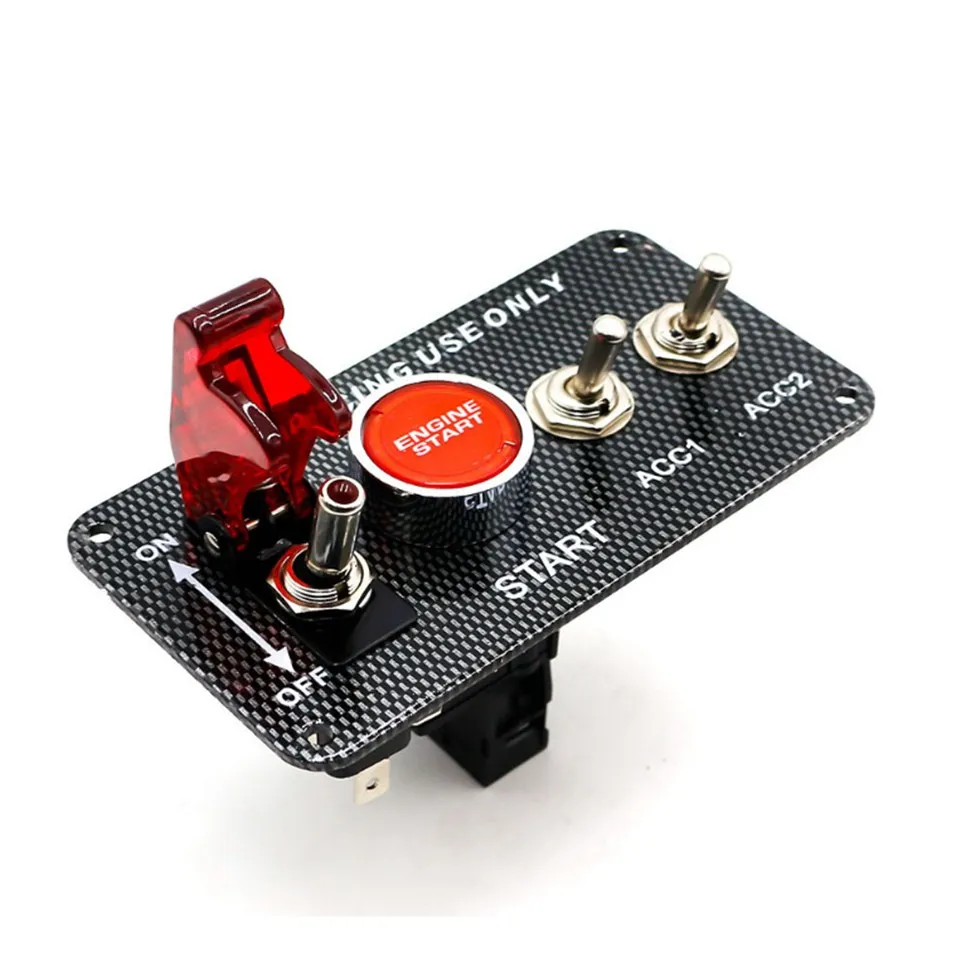 DC12V Универсальная панель переключателя для зажигания гоночного автомобиля+ переключатель быстрого выключения кнопка запуска с индикатором светильник