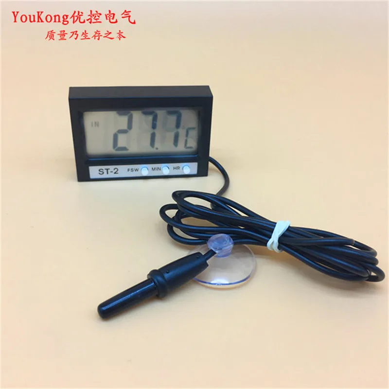 ST - 2 LCD Цифровые часы с термометром двухполосные измеритель температуры