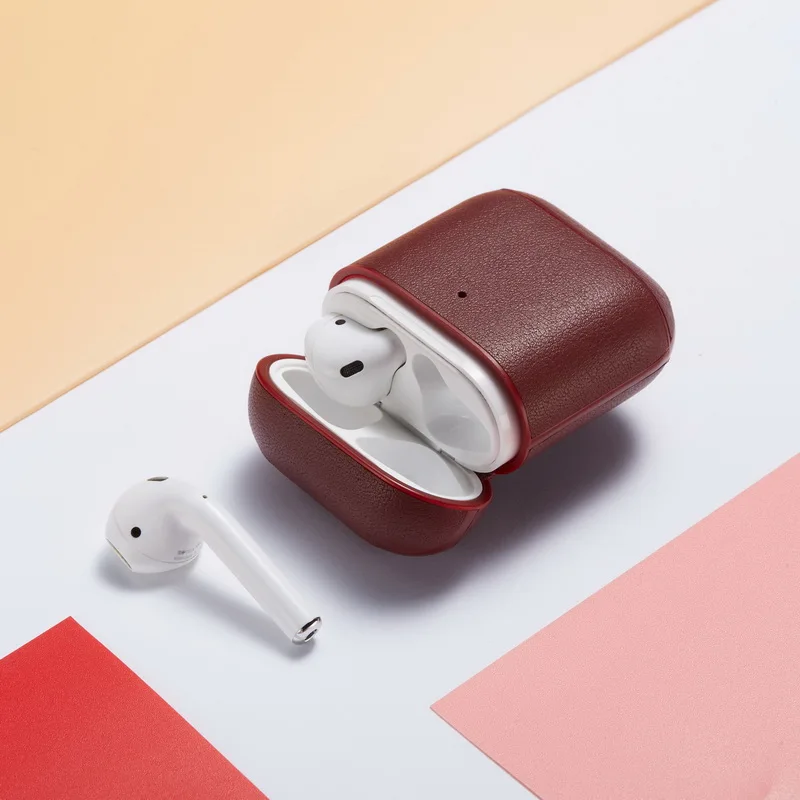 Для Apple Airpods чехол из натуральной кожи Bluetooth беспроводной Чехол для наушников чехол для Airpods 1 2 Coque Air Pod зарядная коробка