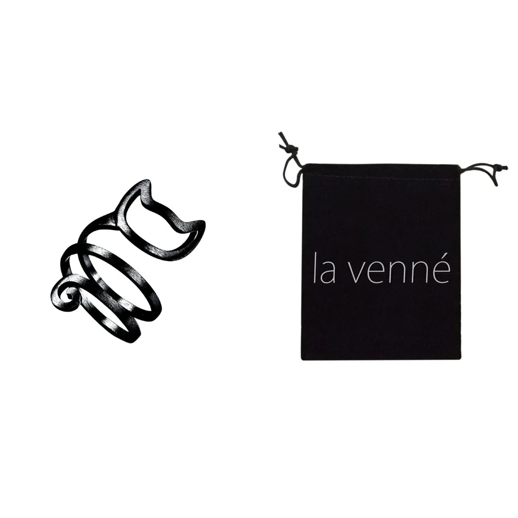 Женское серебряное кольцо с кошачьими ушками регулируемое на палец хит продаж