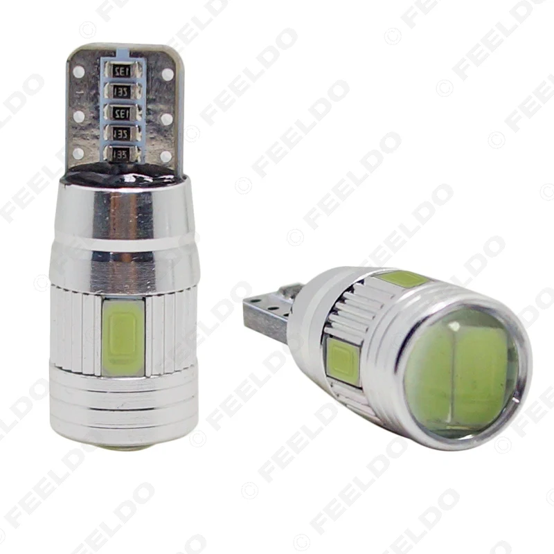 FEELDO 2 шт. мощность T10/W5W/194/168 6SMD 5630 LED Canbus безошибочная автомобильная светодиодная