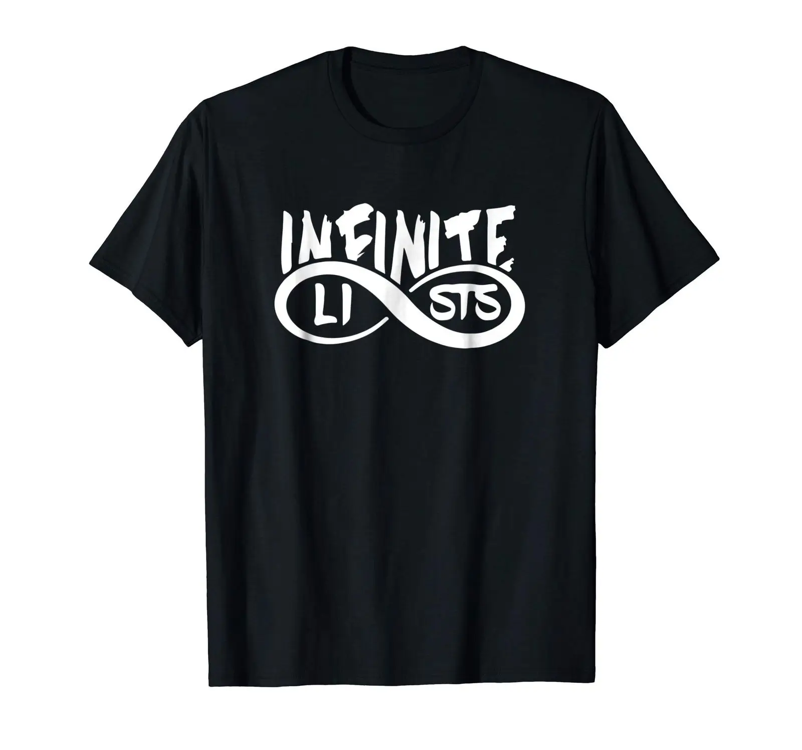 Infinite Lists черная футболка классная Повседневная для мужчин унисекс новая модная