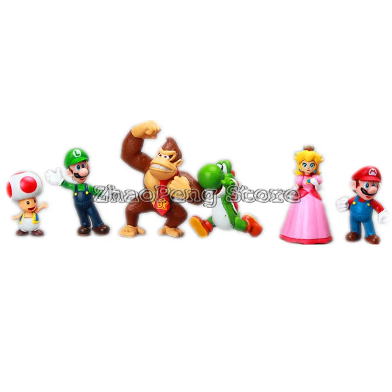 18 шт./лот Super Mario Bros Luigi PVC Фигурки игры Марио коллекционные куклы детские игрушки
