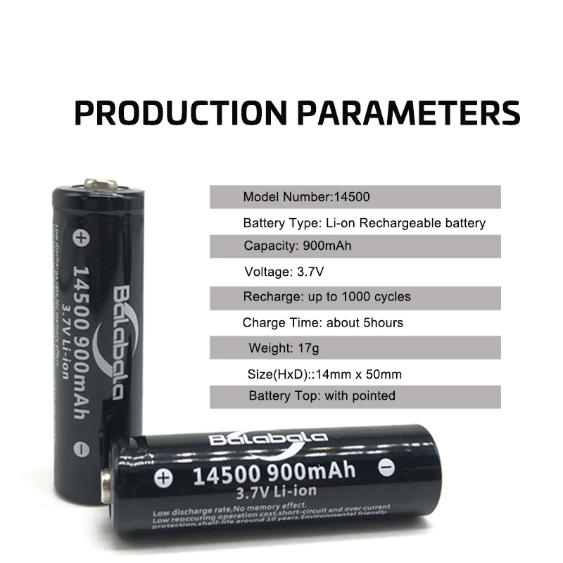 Новая Оригинальная литий-ионная аккумуляторная батарея 900mAh 14500 3 7 V AA литиевая для
