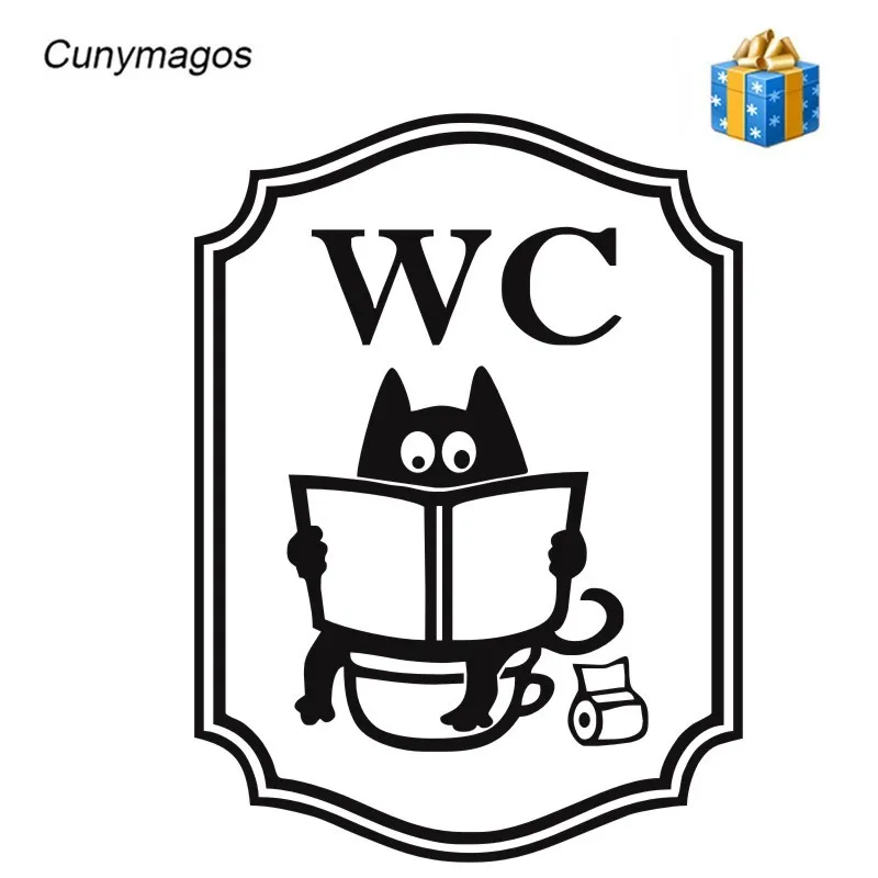 Cunymagos WC водонепроницаемый шкаф мультяшный Кот креативные автомобильные стикеры