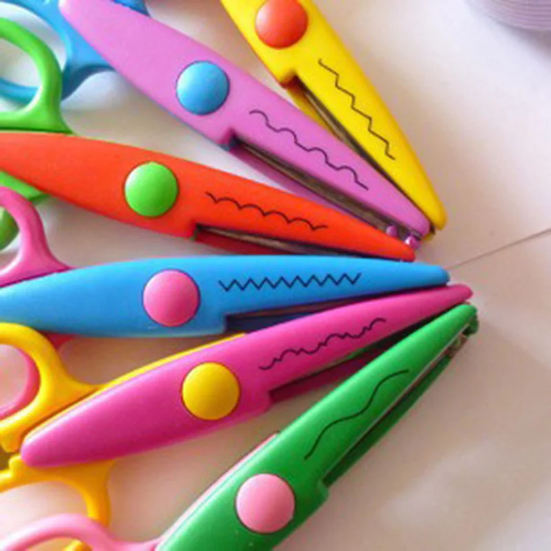 DIY Пластик Декоративные ремесло Enfant школа Ножницы для Бумага резак Скрапбукинг