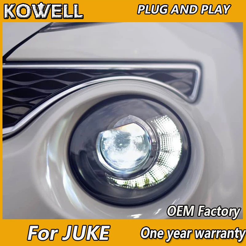 Стайлинг автомобиля KOWELL для Nissan JUKE фары 2013 2014 2015 2018 светодиодные ESQ передняя лампа