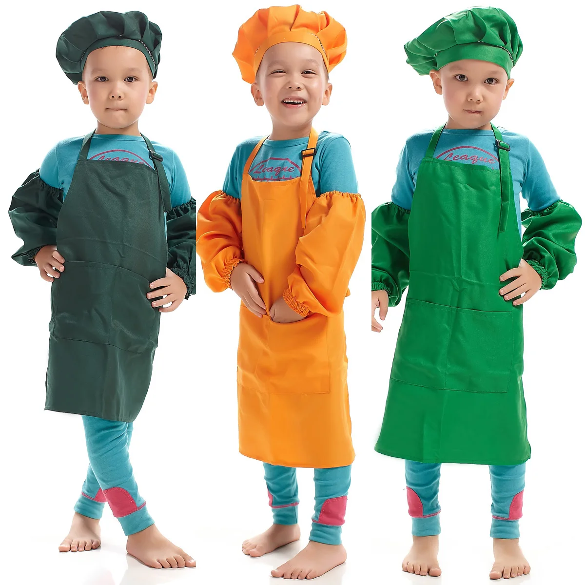 Детская одежда для готовки многоцветная форма шеф повара детей кухонный костюм