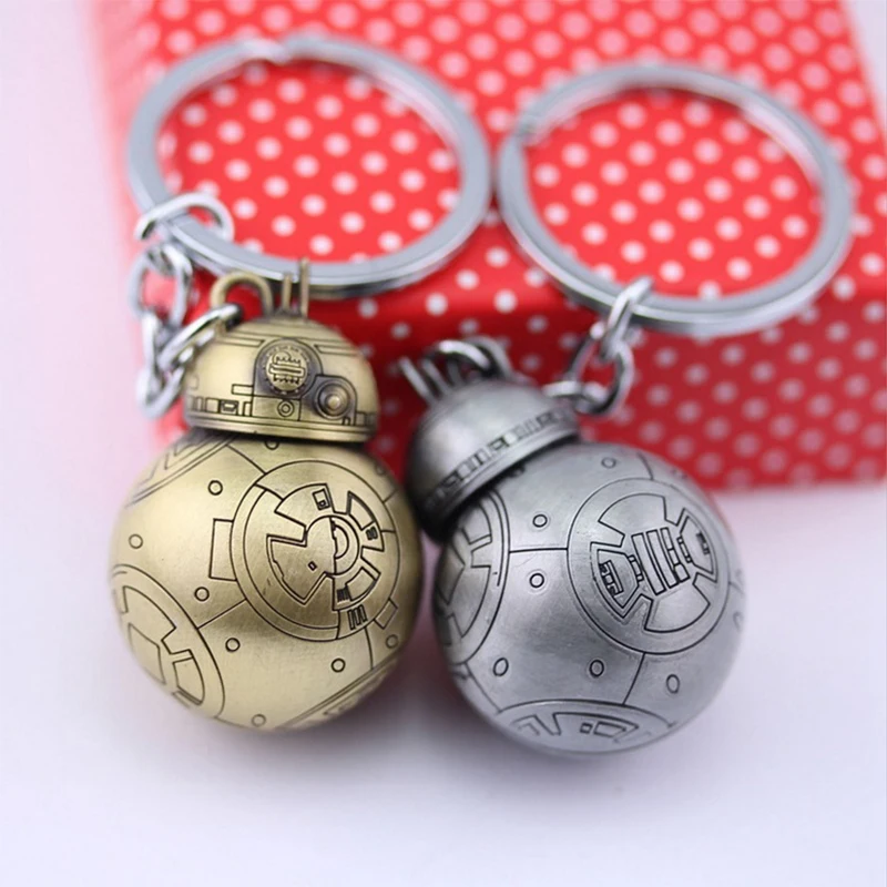 Кино &quotЗвездные войны&quot 7 The Force Awakens брелок игрушки BB 8 R2D2 Droid робот Металлический