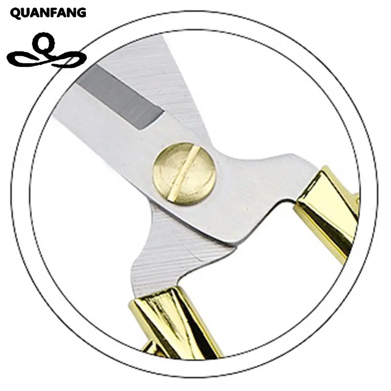 Ножницы QUANFANG, позолоченные, дракон, Феникс, для шитья, сделай сам, ручная работа, ножницы, короткий резак, рукоделие, товары для шитья