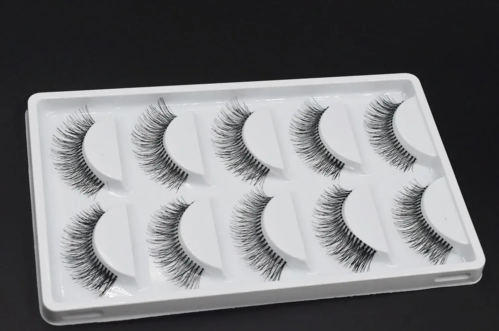 

5 Pairs/lot Natural Sparse Cross Eye Lashes Extension Makeup Long False Eyelashes Free Shipping High Quality