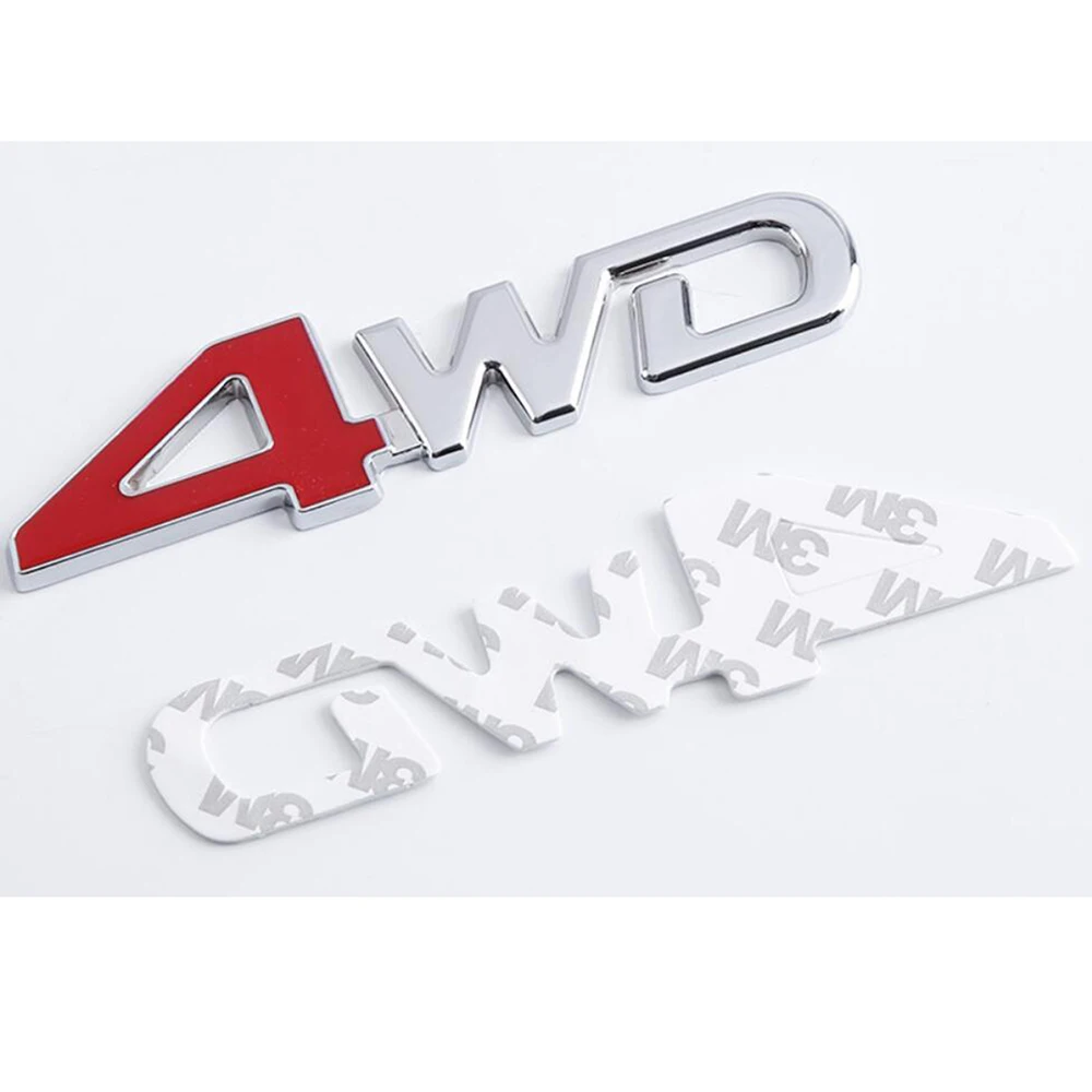 3D металлическая эмблема автомобильный Стайлинг 4WD красный внешний аксессуары