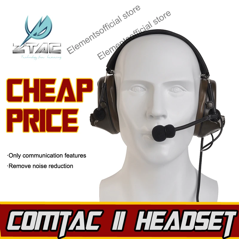 Z TAC Tactical Comtac II Гарнитура tactical Softair Airsoft Gun ipsc Kenwood PTT Охота Arsoft наушники для