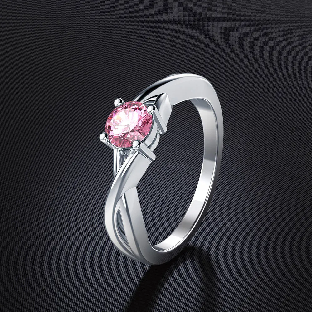 Pink OneRain 925 пробы серебро натуральный розовый кварц драгоценный камень Свадьба обручение Cocktail простое кольцо ювелирные изделия - Цвет камня: Pink