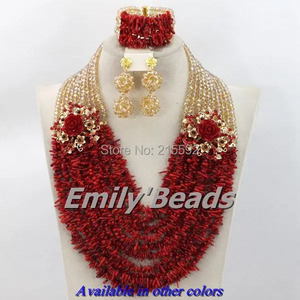 Очаровательные нигерийские ожерелья из бисера свадебные цвета шампанского