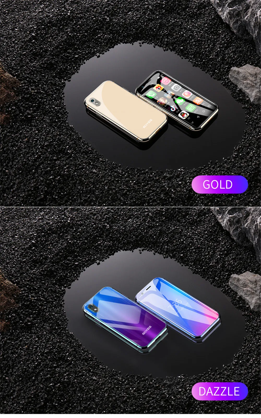 SOYES XS маленький 4G смартфон 2 ГБ 16 ГБ 3,0 дюймов Android 6,0 Dual SIM celular 3 ГБ 32 ГБ супер мини детский мобильный телефон pk 7s