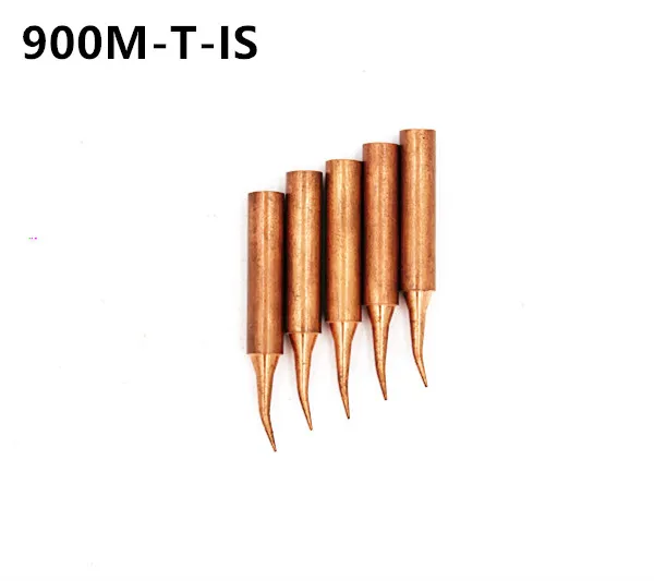 5 шт./лот 900M-T-IS диамагнитный DIY Чистая медь паяльный наконечник сварочный для Hakko 936 FX-888D Saike 909D 852D+ 952D K B I SK