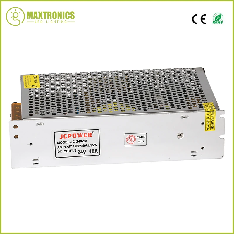 Оптовая цена DC 24V 10A 240W Регулируемый импульсный источник питания для светодиодной