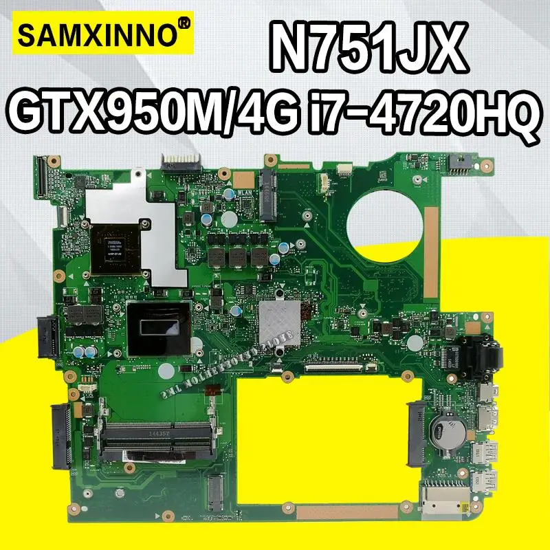N751JX материнская плата для ноутбука ASUS N751JX N751JK N751J N751J оригинальная материнская плата LVDS/EDP I7-4720HQ GTX950M-4G