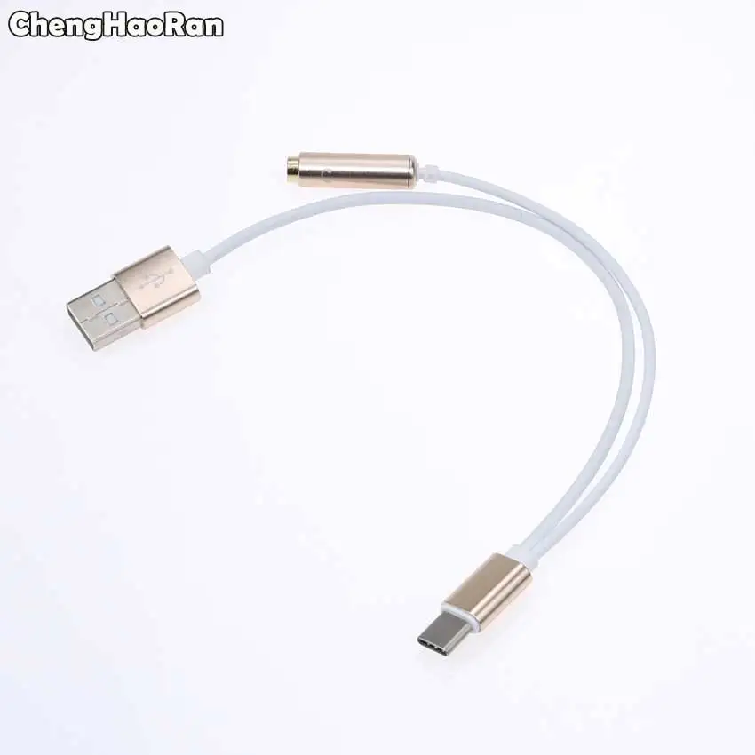 ChengHaoRan 2 в 1 USB к Type C/3 5 мм наушники аудио кабель для зарядки питания провод