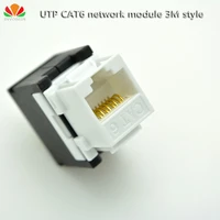 utp cat6 network module 3m style 180 wire tool free rj45 connector gold plated information socket io cable adapter keystone jack