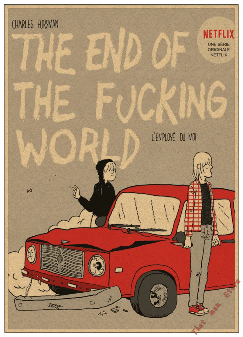 ВИНТАЖНЫЙ ПЛАКАТ конец F* ing World сериал настенная живопись Печать на плакате украшение дома 30*21 см
