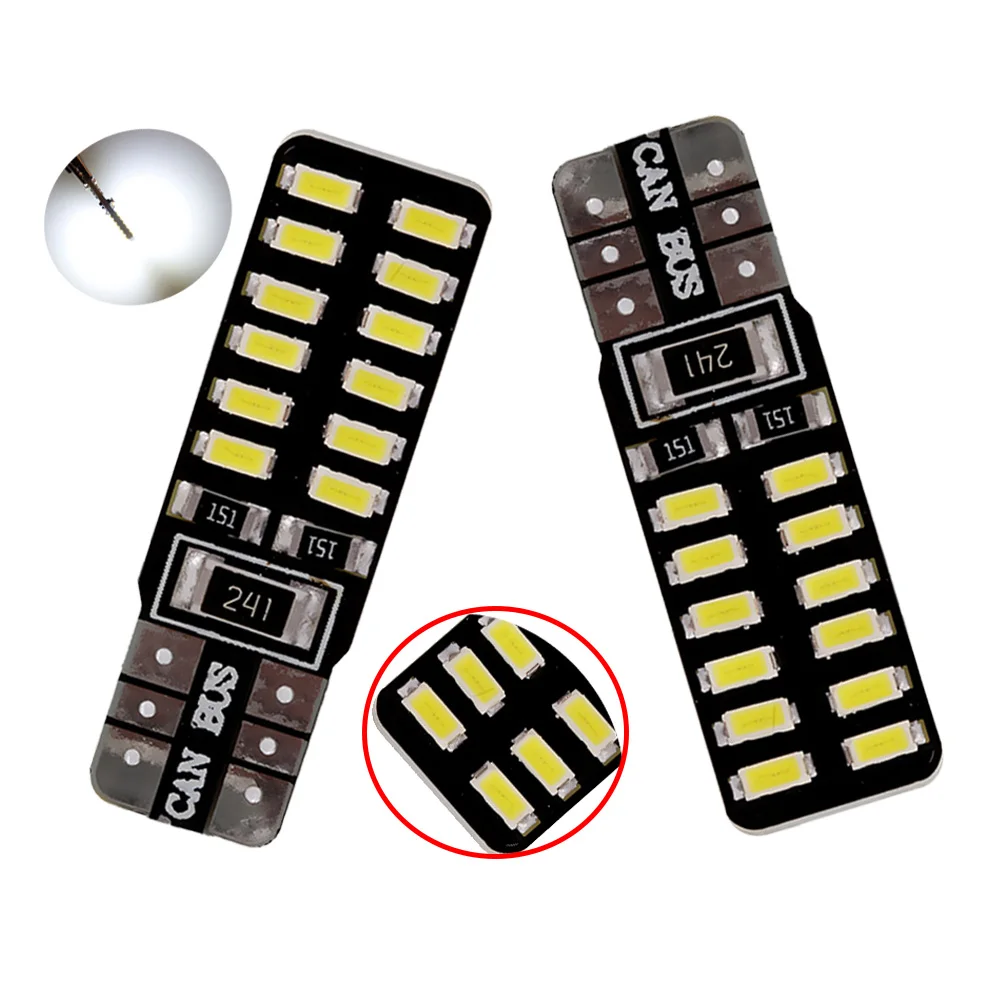 YSY 1 шт. T10 canbus led 24led 3014smd Led Canbus автомобильный Smd свет w5w 194 t10 24smd Светодиодная
