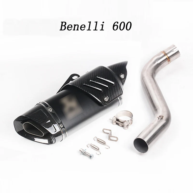 Для Бенелли 300 302 502 600 глушитель для мотоцикла Benelli BN300 JB302 BN302 TRK502 TNT600 Труба среднего звена мотоцикл лазера - Цвет: Benelli 600 A