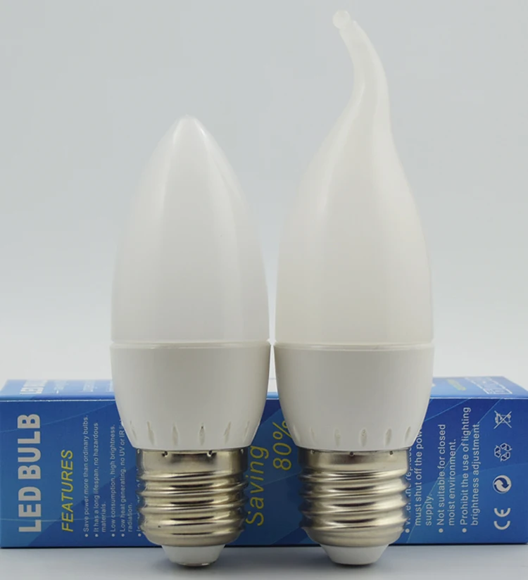 Светодиодные лампы в форме кончика/хвоста 3 Вт 5 E14 E27 2835SMD 10 шт./лот Холодный/теплый