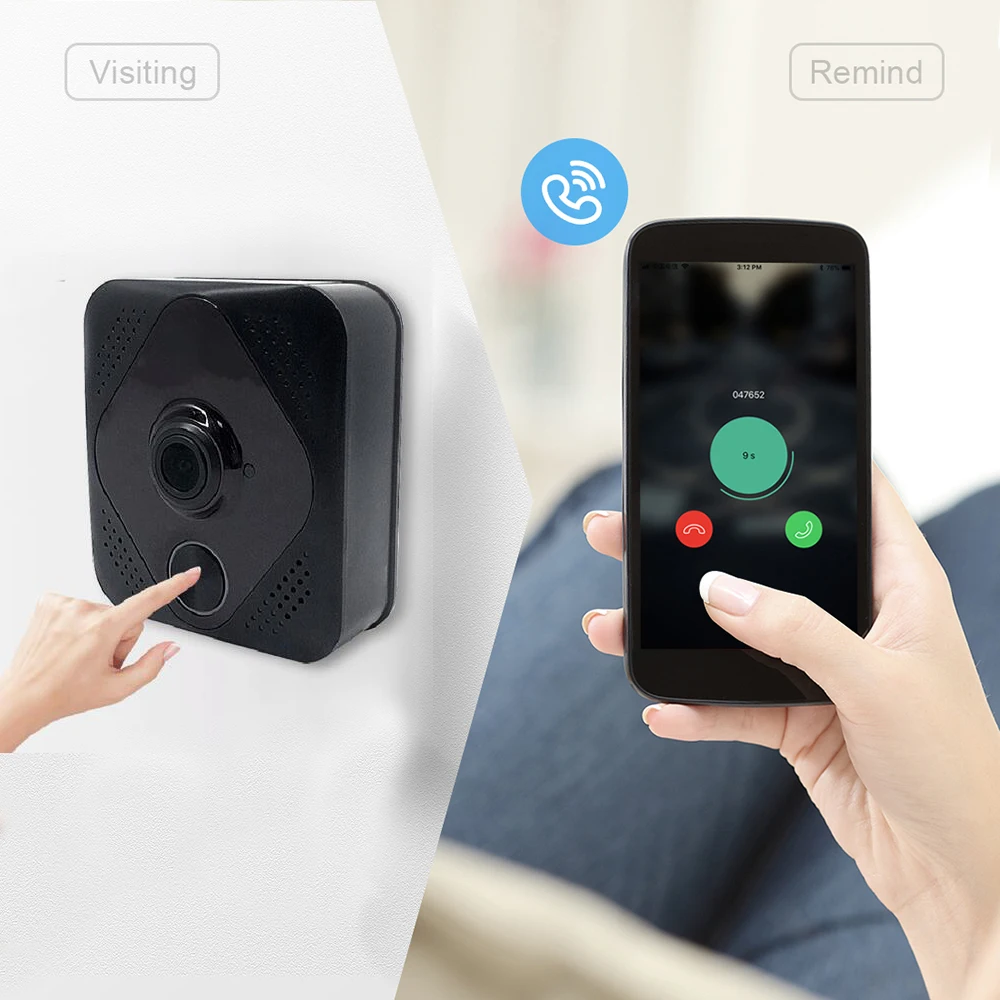 Умный дверной звонок MV8 Wi Fi IP видеодомофон камера для квартиры ИК сигнализация