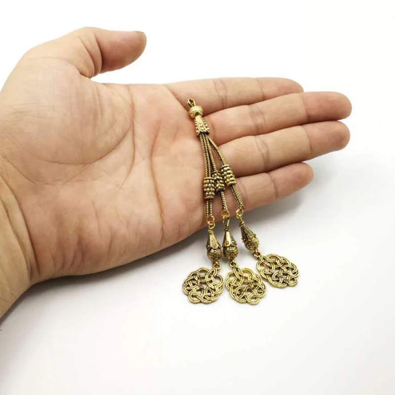Бронзовый металлический бусы четки кисточка tasbih кисточка ручной работы