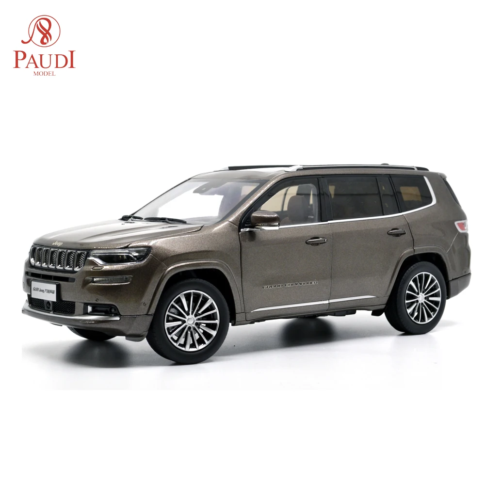 1:18 весы Jeep Grand Commander 2018 коричневый Статический Моделирование литой Миниатюрный