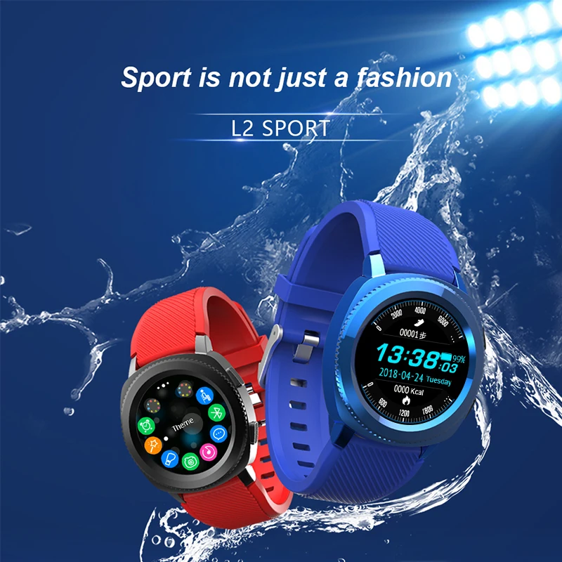 Microwear L2 Смарт часы MTK2502 Smartwatch IP68 Водонепроницаемый телефонными разговорами через