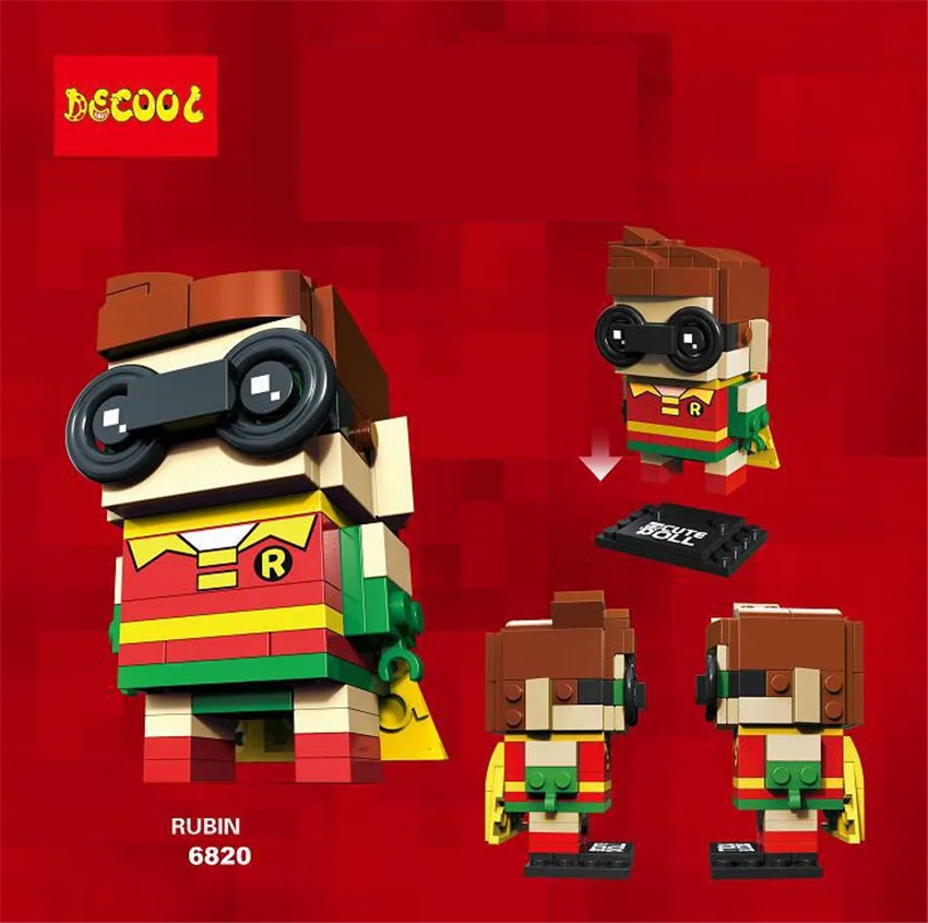 DECOOL 6 шт./лот Dragon Block Dark World Droll Super Hero Thor Bircks строительный блок комплект милый робот кукла для детей