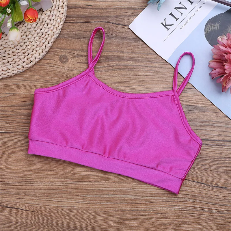 Детский танкини для девочек наряд топ на бретелях спагетти с буквенным принтом