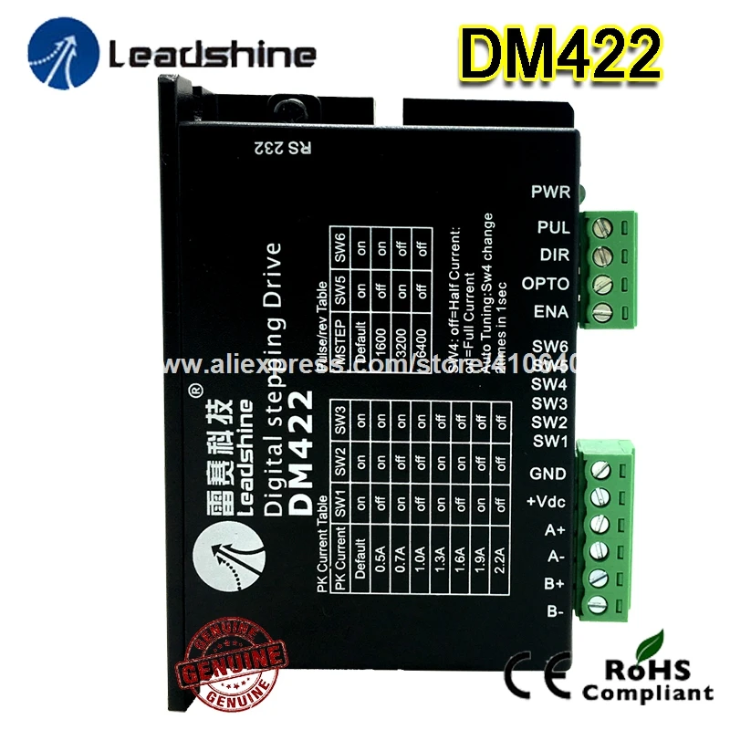 DM422 Leadshine 2 Phase Stepper Drive Max 36 V DC 0.5 to 2.2 A Matching With Nema 14 NEMA 15 and 17 Motor|Драйвер двигателя| |