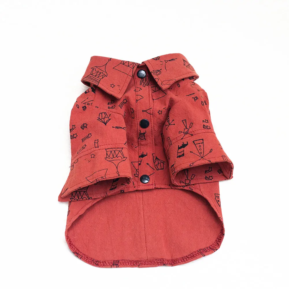 Новые Щенок Pet Одежда с принтом в виде собак для маленьких милые рубашки пальто