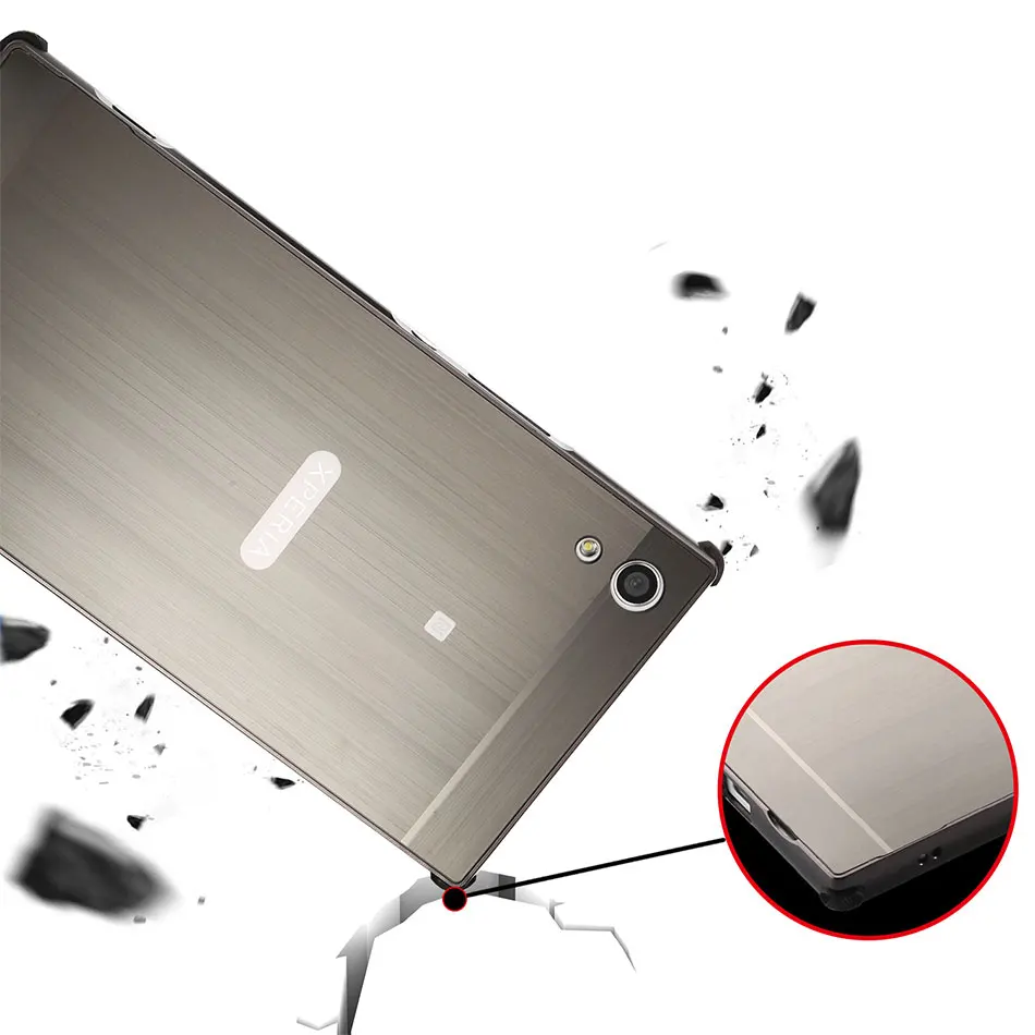 Противоударный чехол для Sony Xperia XA1 Plus Csae алюминиевый корпус с жесткой матовой