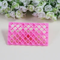 plastic printing biscuits cake cookies cutter fondant lace cake decoration tool petal quilt embosser mold cake tools